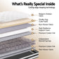 Quartz Bed & Mattress Package with 21cm Mattress Boucle Bed Frame - Beige Double