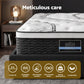 Quartz Bed & Mattress Package with 32cm Mattress Boucle Bed Frame - Black King Single