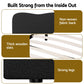Quartz Bed & Mattress Package with 32cm Mattress Boucle Bed Frame - Black King Single