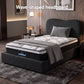 Quartz Bed & Mattress Package with 32cm Mattress Boucle Bed Frame - Black King Single