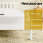 Jade Bed & Mattress Package with 13cm Mattress Wooden Timber Base - White Double