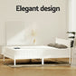 Jade Bed & Mattress Package with 13cm Mattress Wooden Timber Base - White Double