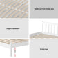 Jade Bed & Mattress Package with 13cm Mattress Wooden Timber Base - White Double