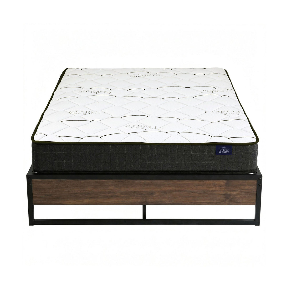 Bronzite Bed & Mattress Package with 16cm Mattress - Black Double