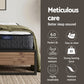Bronzite Bed & Mattress Package with 16cm Mattress - Black Double