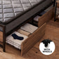 Spinel Bed & Mattress Package with 18cm Mattress Metal Bed Frame 2 drawers - Black Queen