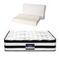 Leontine 34cm 5-Zone Euro Top Pocket Spring Mattress with 2 Natural Latex Contour Pillows - Queen