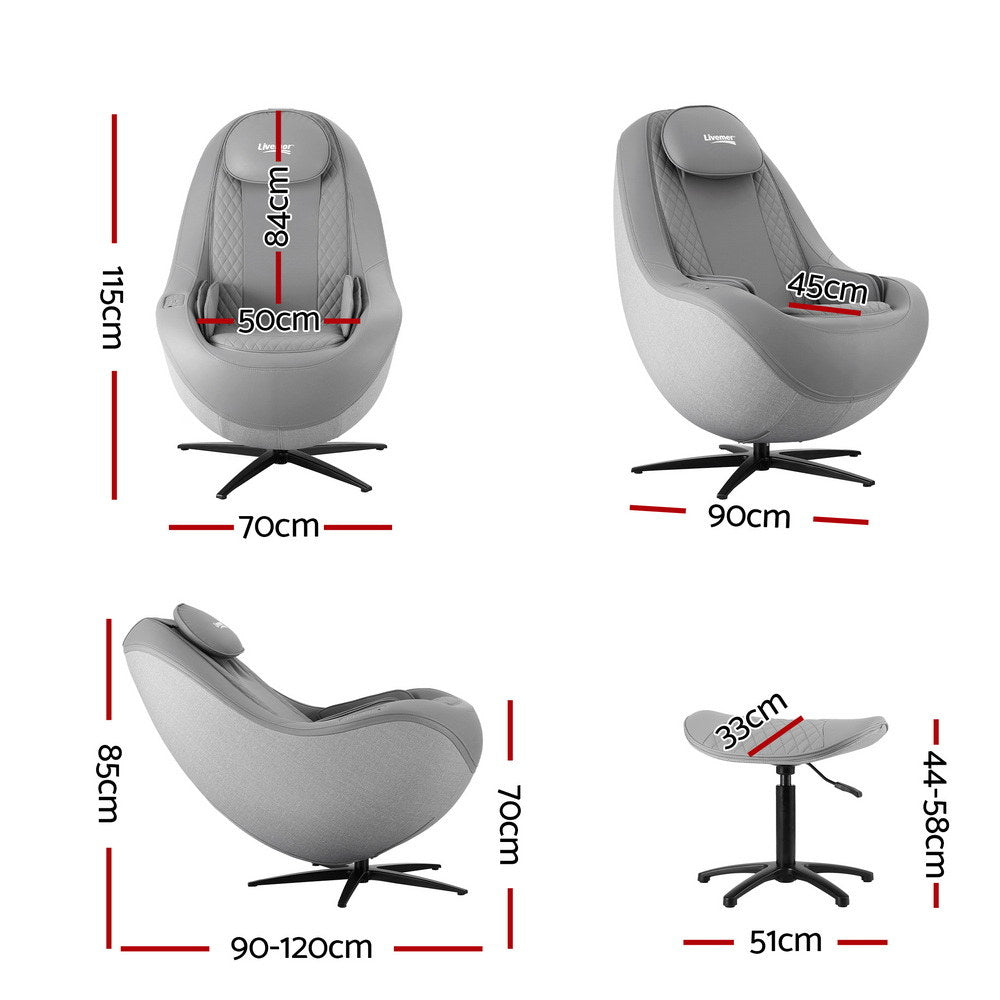 Joriel Massage Chair Electric Recliner Home Massager 3D - Grey