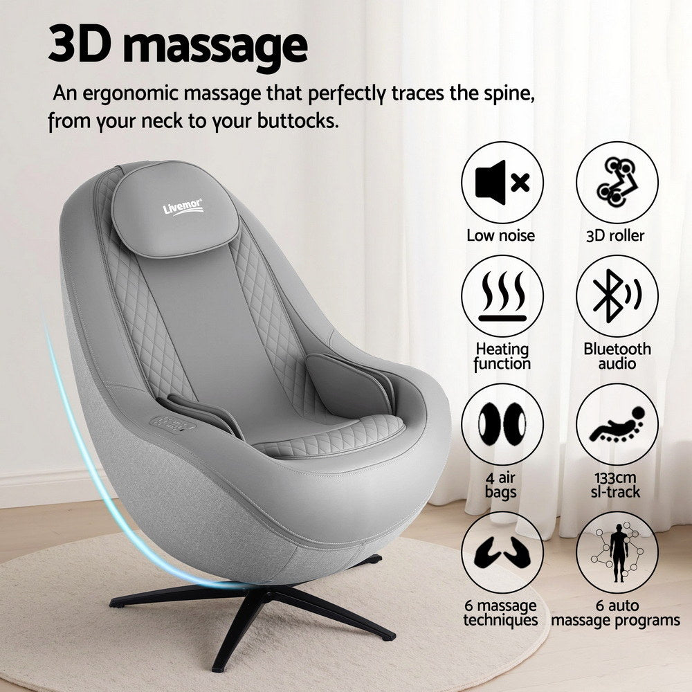 Joriel Massage Chair Electric Recliner Home Massager 3D - Grey