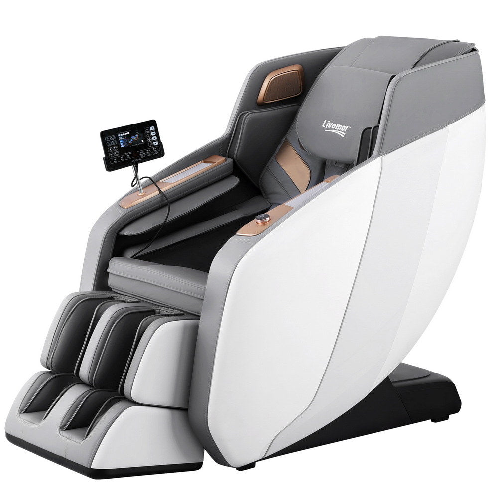 Laziel Massage Chair Electric Recliner Double Core Mechanism Massager - White