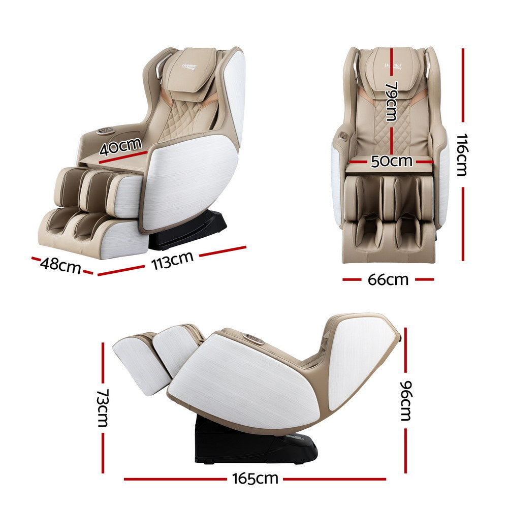 Noam Massage Chair Electric Recliner Home Massager 3D - White