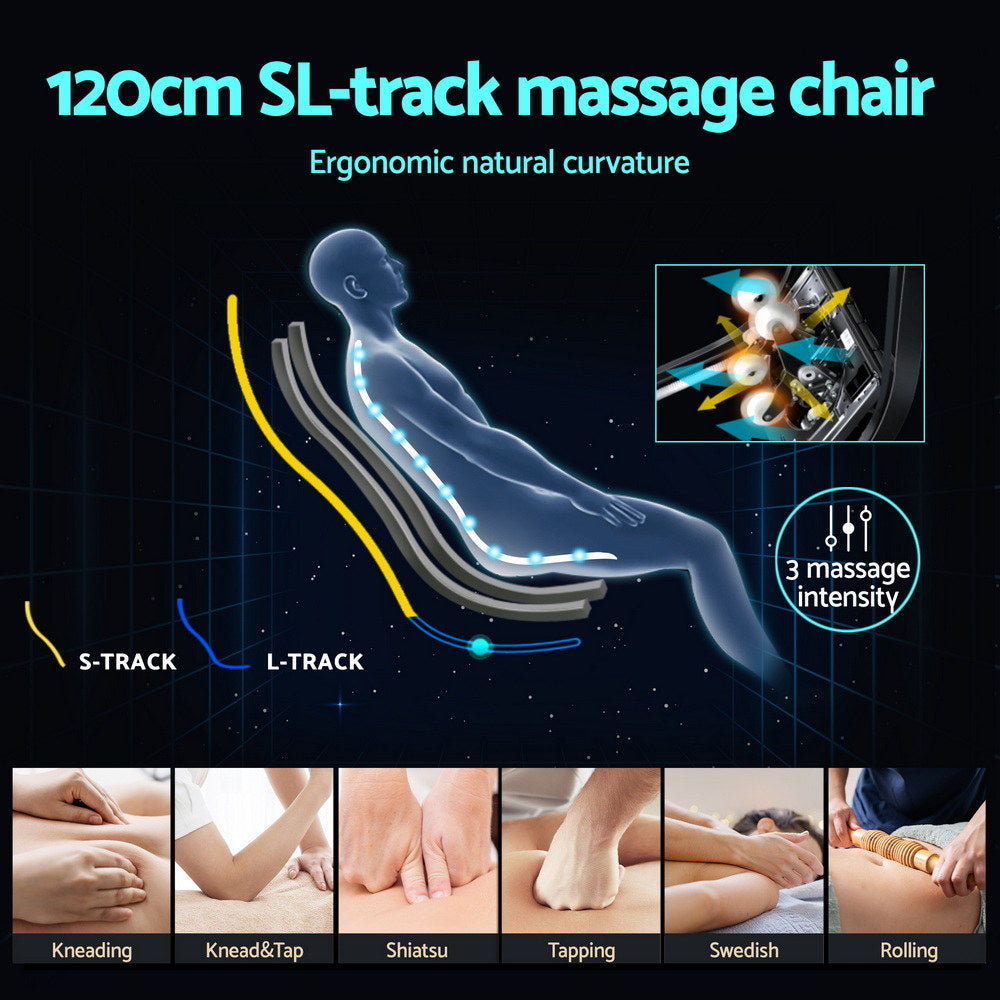 Noam Massage Chair Electric Recliner Home Massager 3D - White