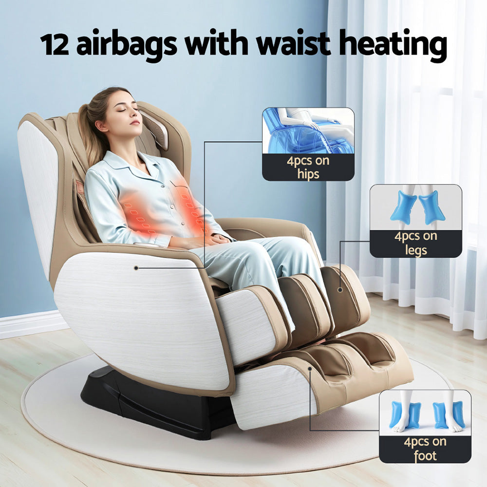 Noam Massage Chair Electric Recliner Home Massager 3D - White