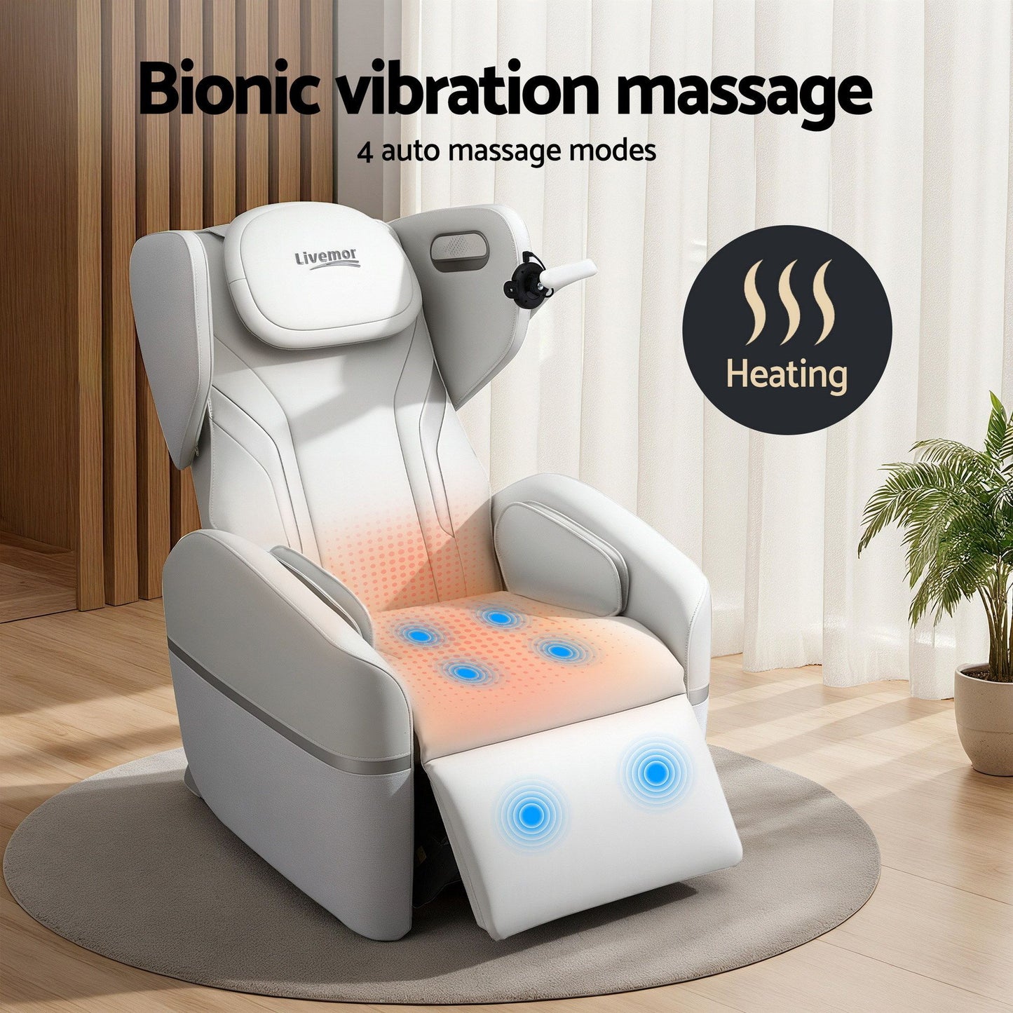 Honora Massage Chair Electric Vibration Recliner Chair - Beige