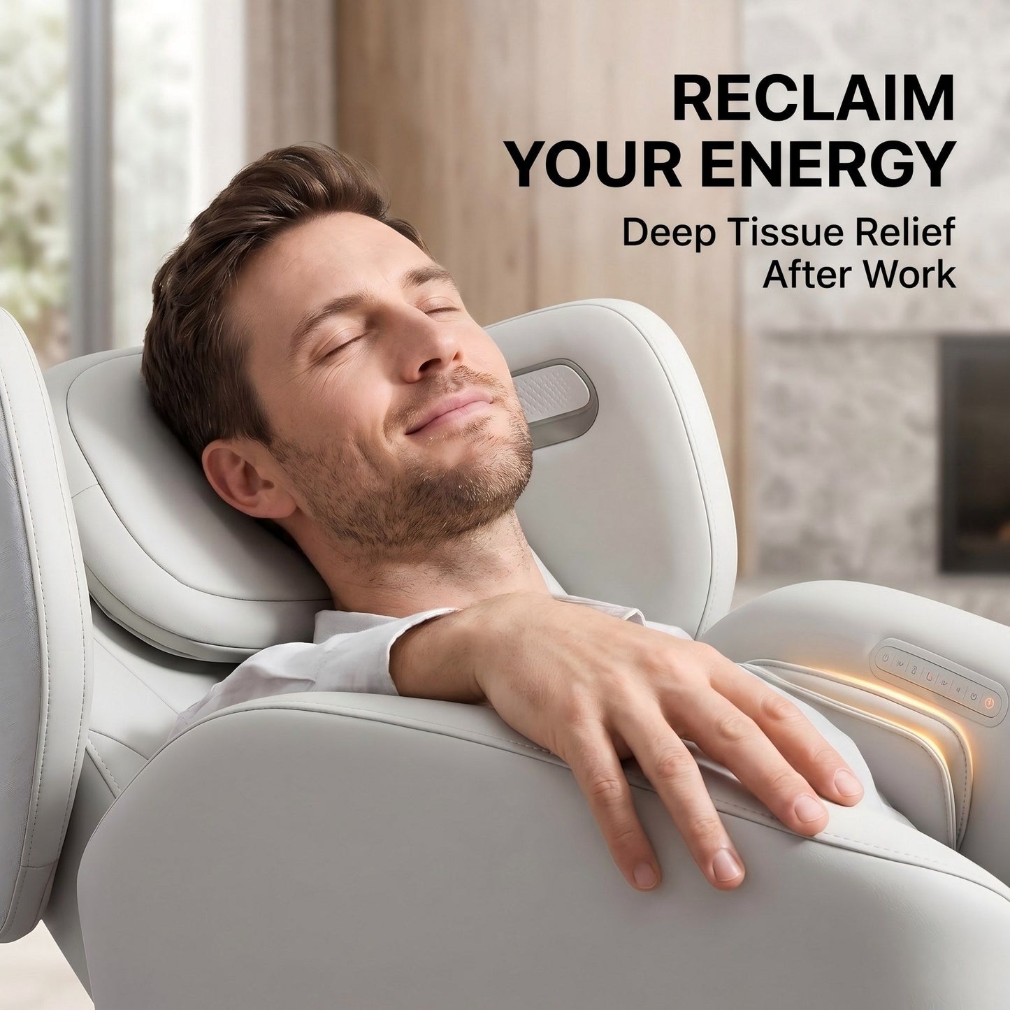Honora Massage Chair Electric Vibration Recliner Chair - Beige