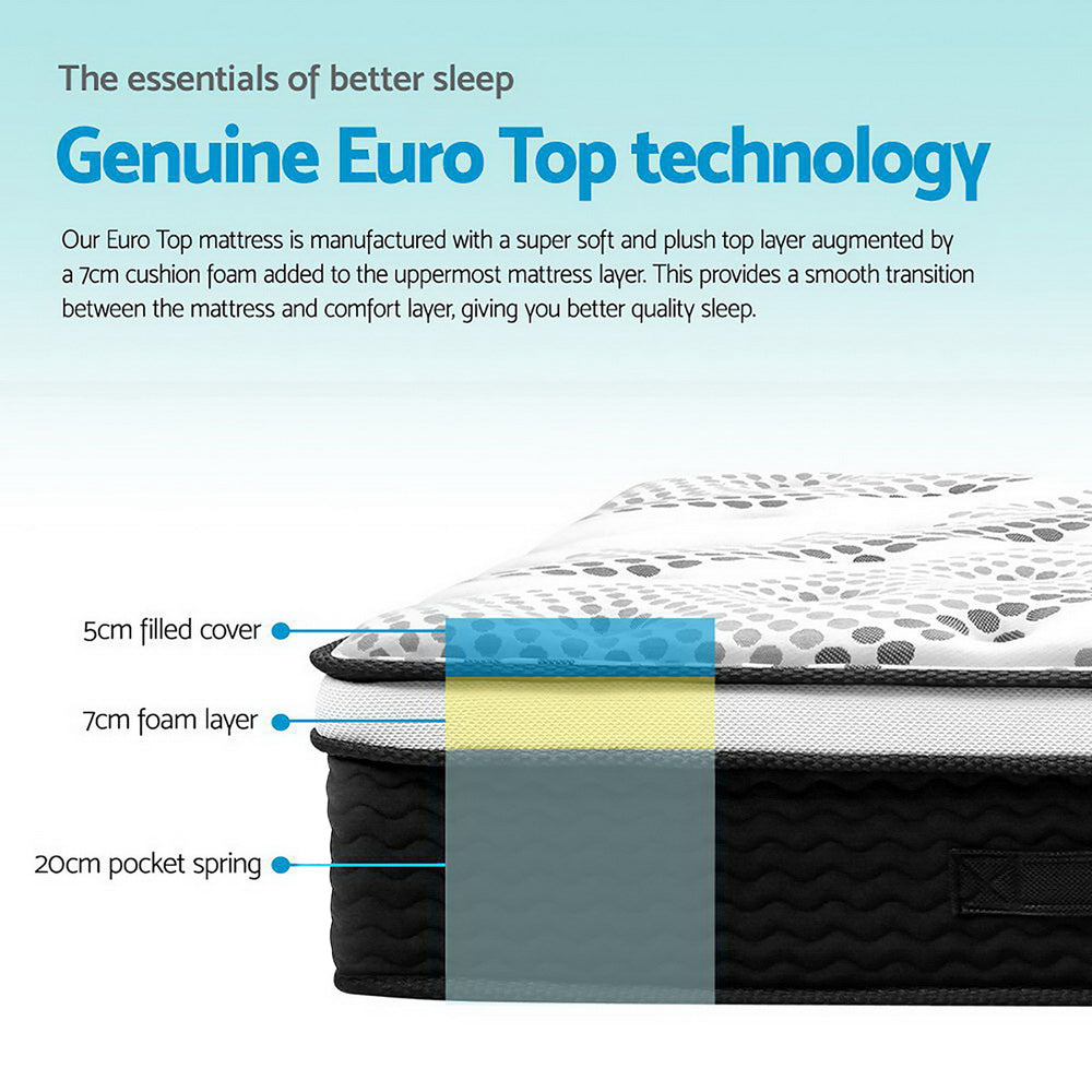 Factory Buys 32cm Euro Top Mattress - King
