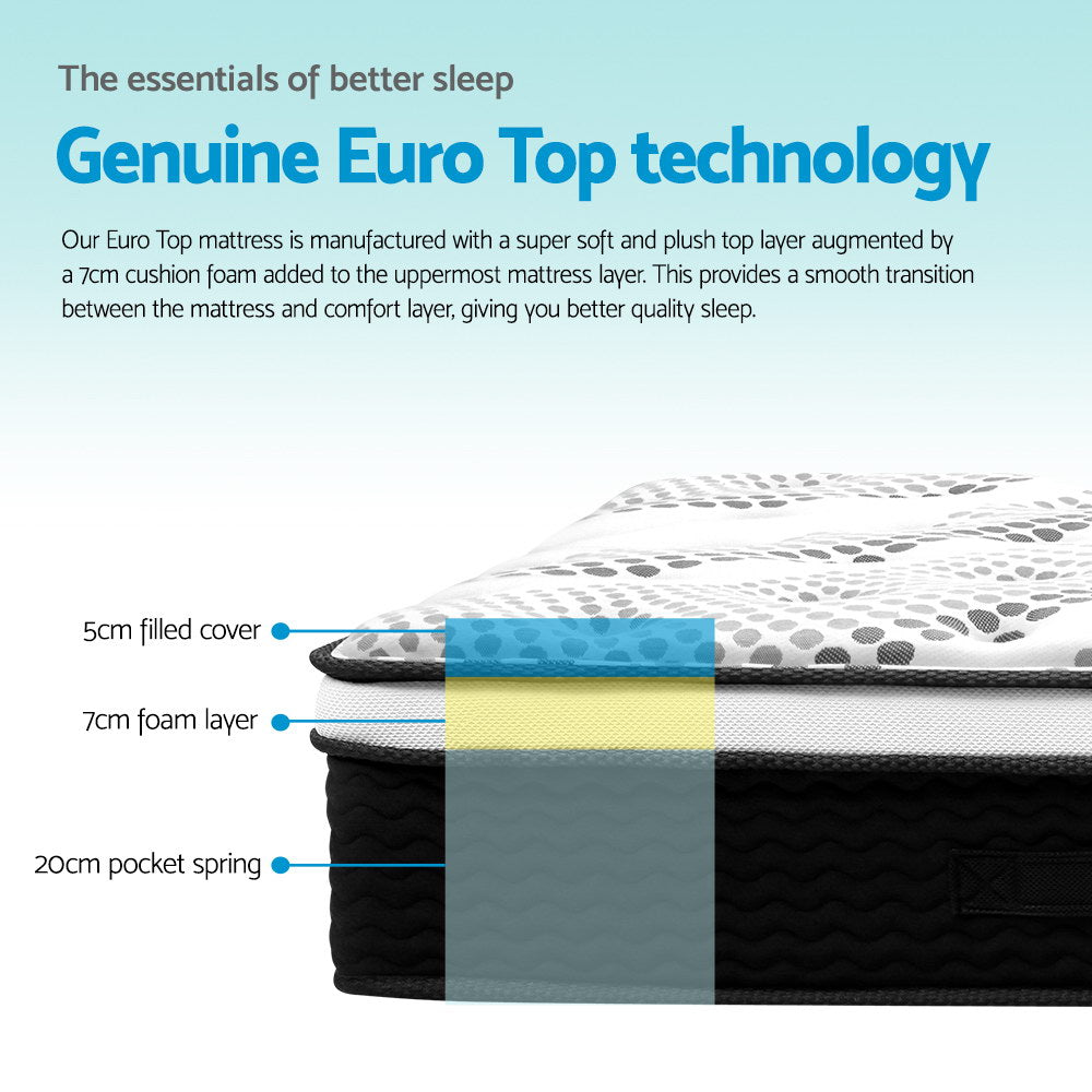 Factory Buys 32cm Euro Top Mattress - King