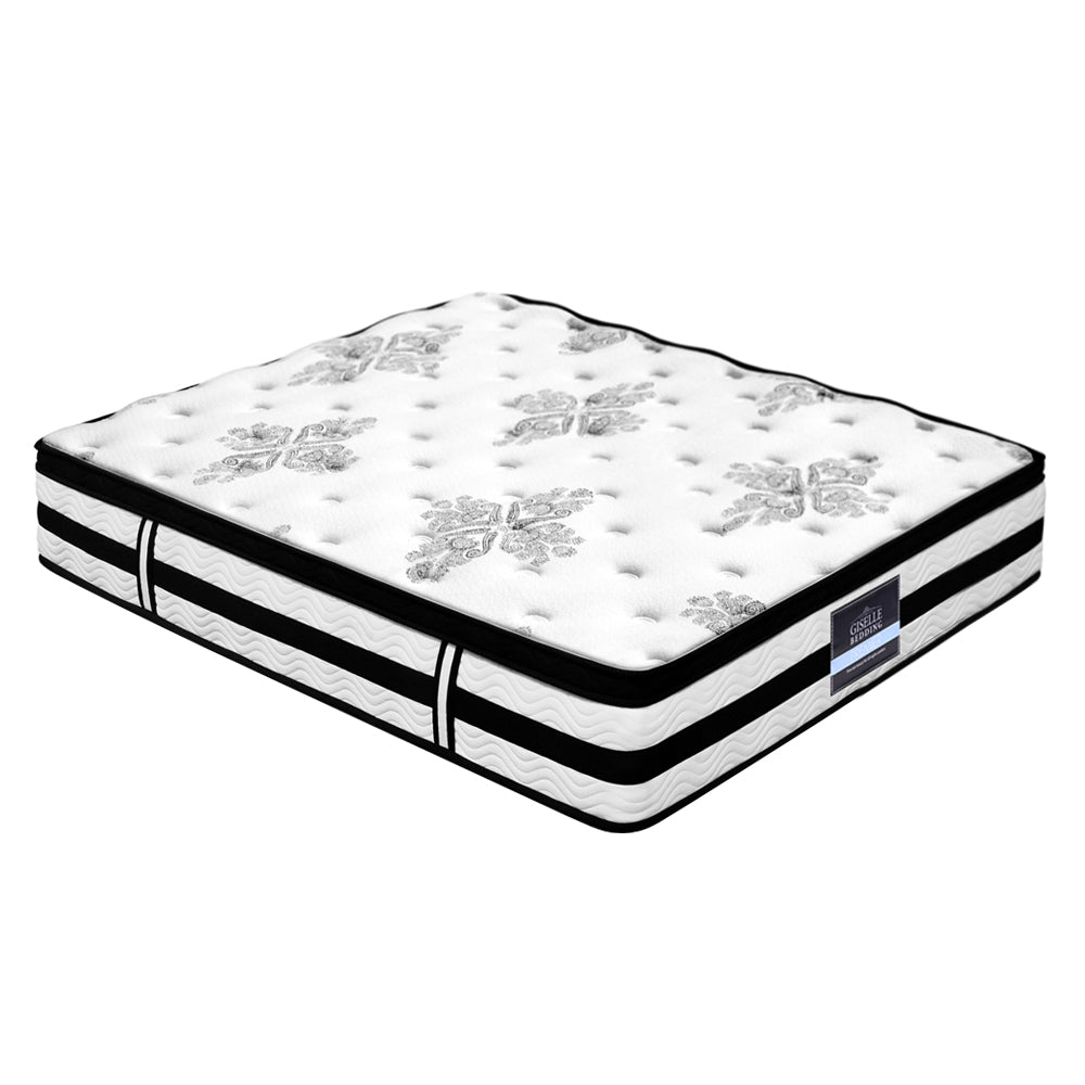 Charoite Bed & Mattress Package with 34cm Mattress - White Double