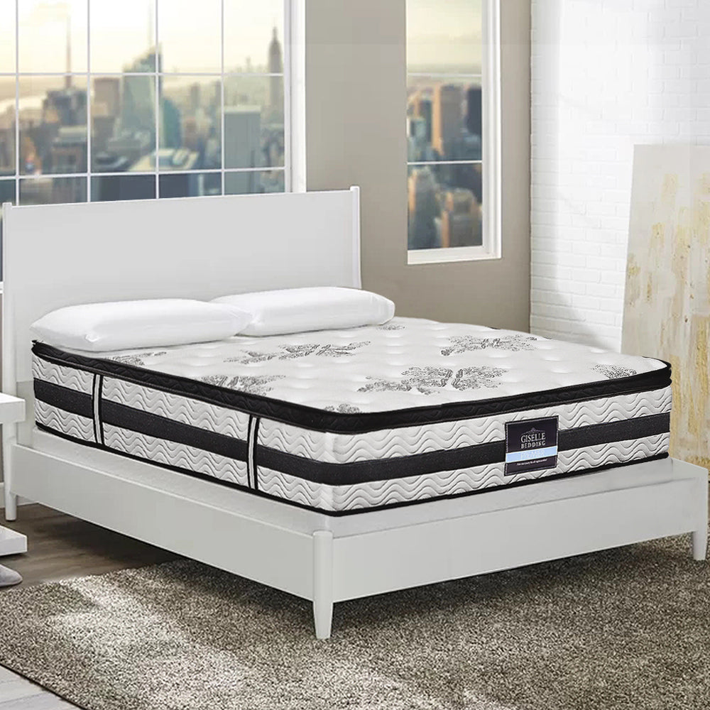 Tranquil Bed & Mattress Package with 34cm Mattress - Black Double