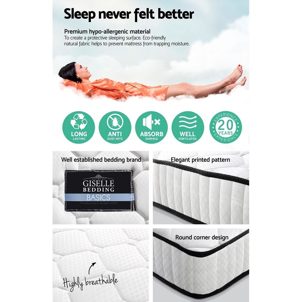 Brooklyn 21cm Thick Pocket Spring Mattress - Double