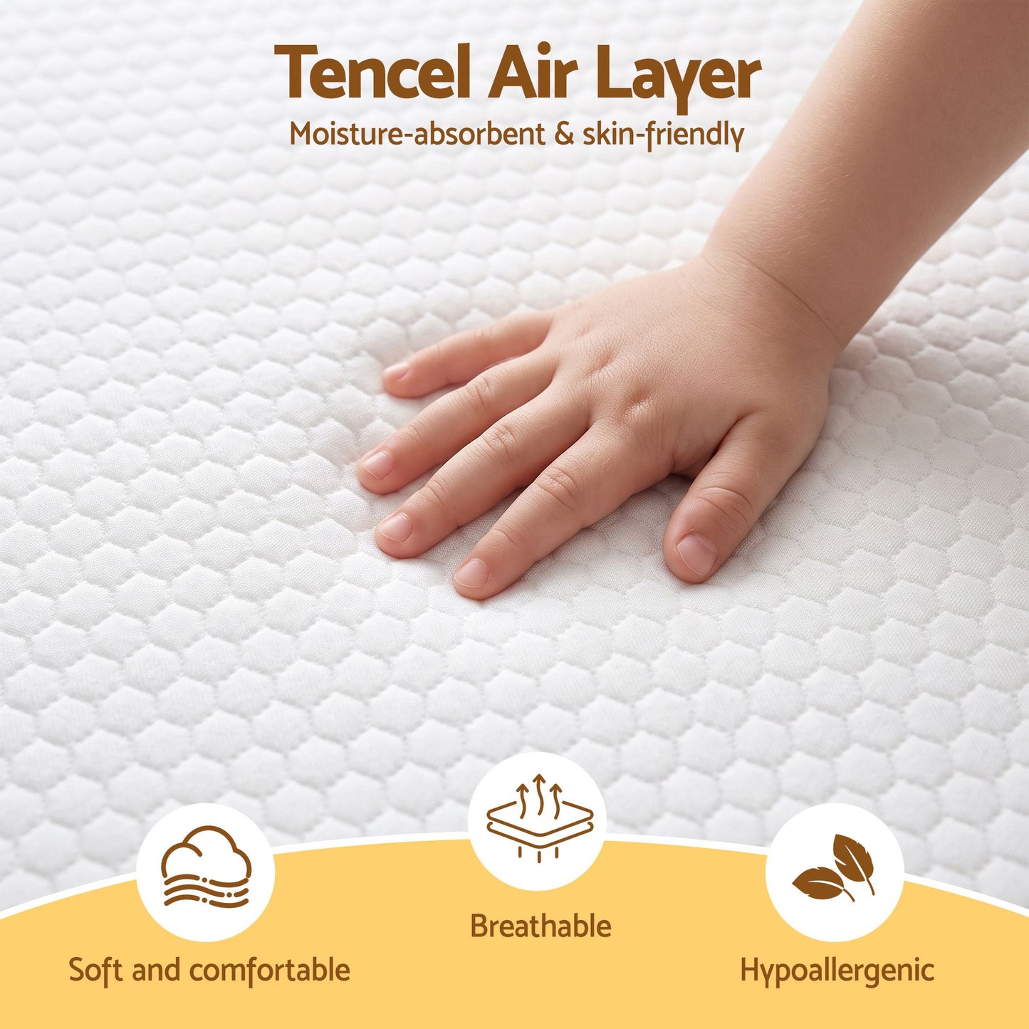 Rosalie 11cm Thick Baby Mattress with Tencel Cover - Cot