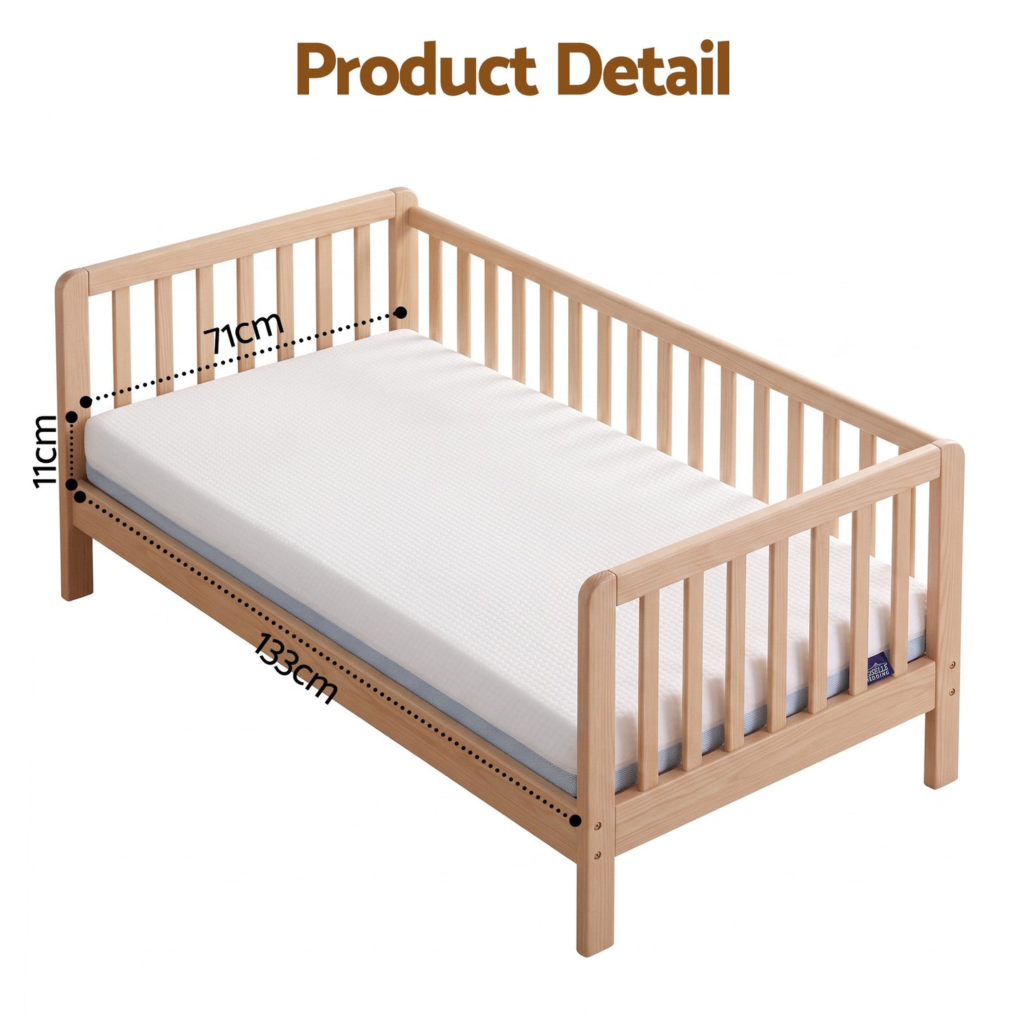 Rosalie 11cm Thick Baby Mattress with Tencel Cover - Cot