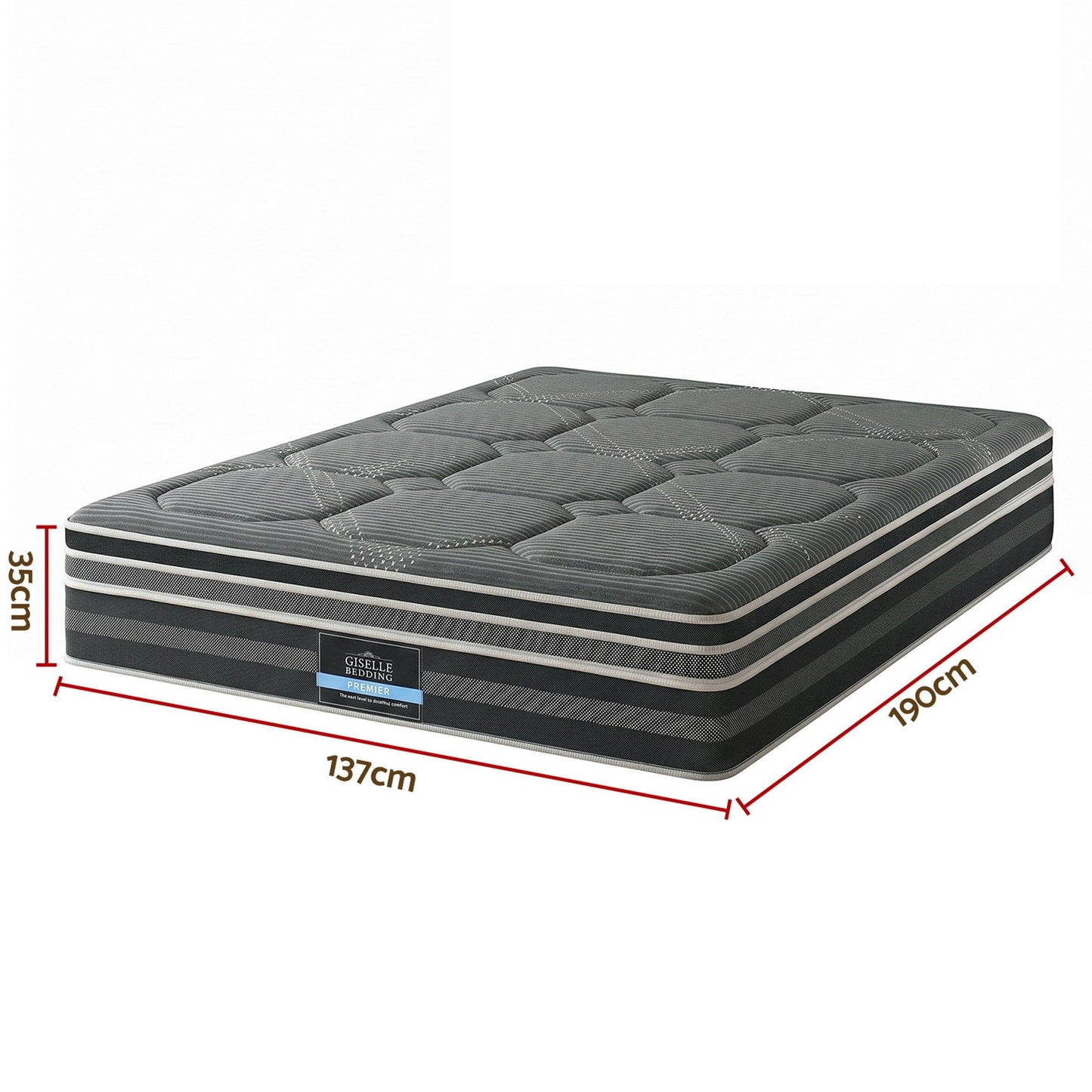 Alexa 35cm Mattress Hybrid Pocket Spring Euro Top - Double