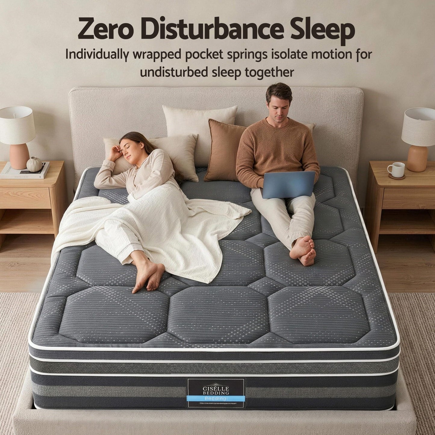 Alexa 35cm Mattress Hybrid Pocket Spring Euro Top - Double