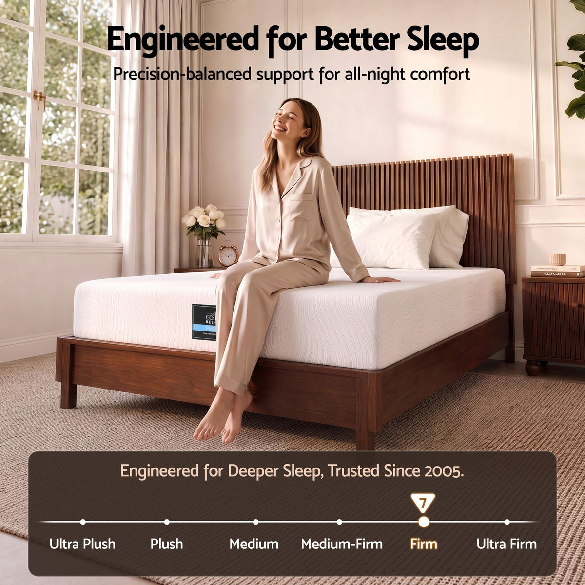 Rumi 25cm Hybrid Mattress Soft Knitted Fabric Edge Support Gel Foam - King Single