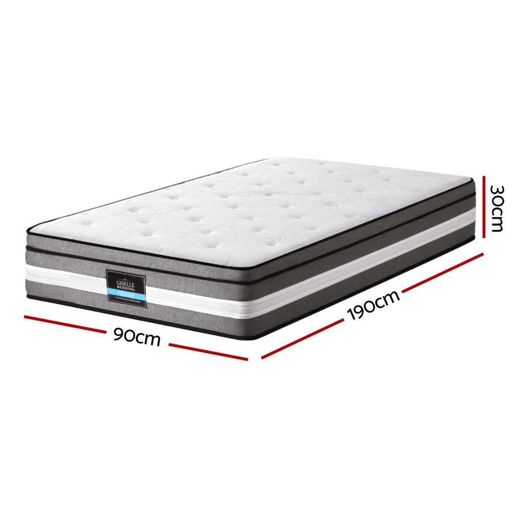 Fenric 30cm Mattress Gel Foam Pocket Spring - Single