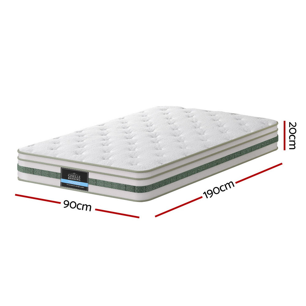 Vanya 20cm Mattress Green Tea Mattresses - Single