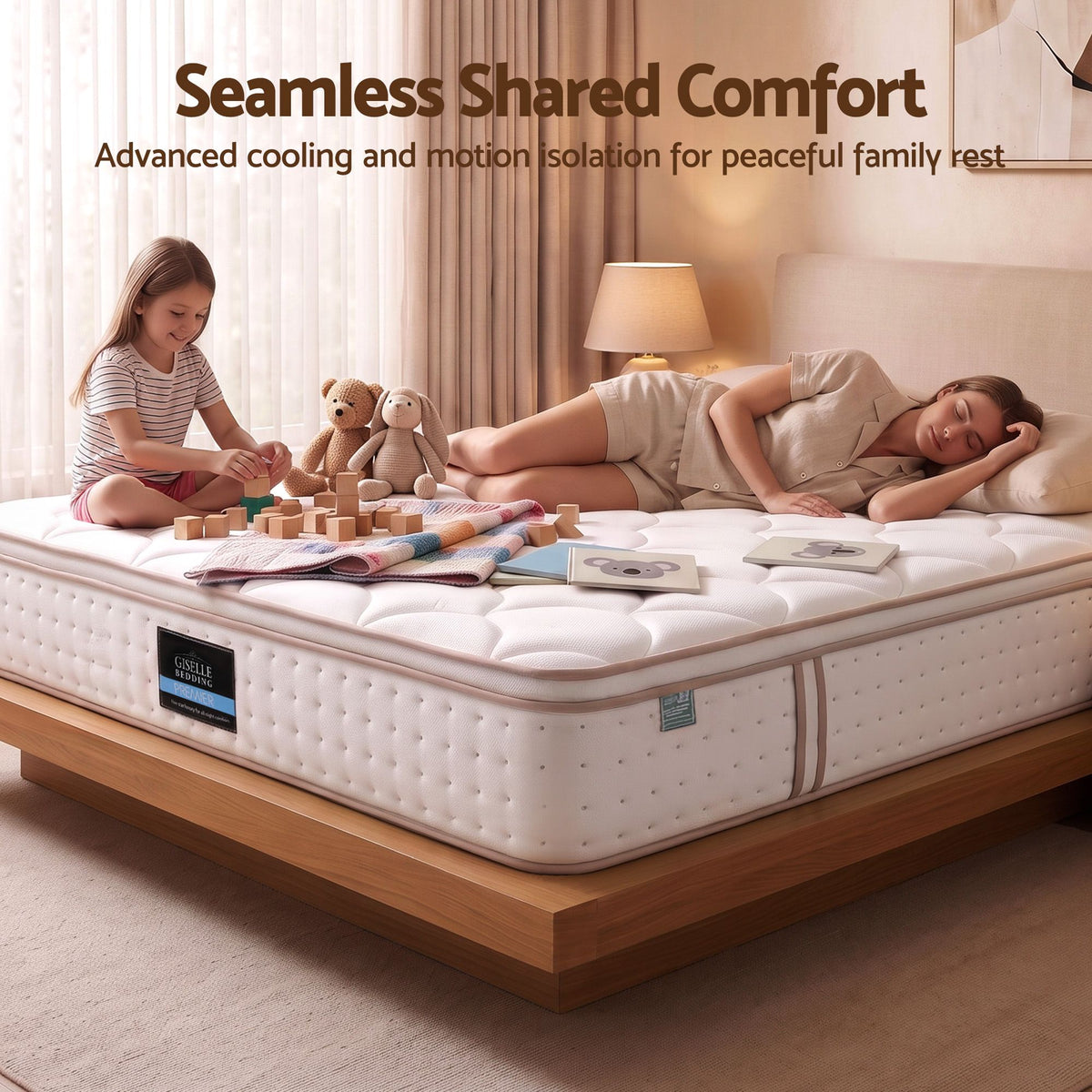 Cosima 30cm Spring Mattress Tencel Cover 5-Zone Euro Top Firm Back Support - King