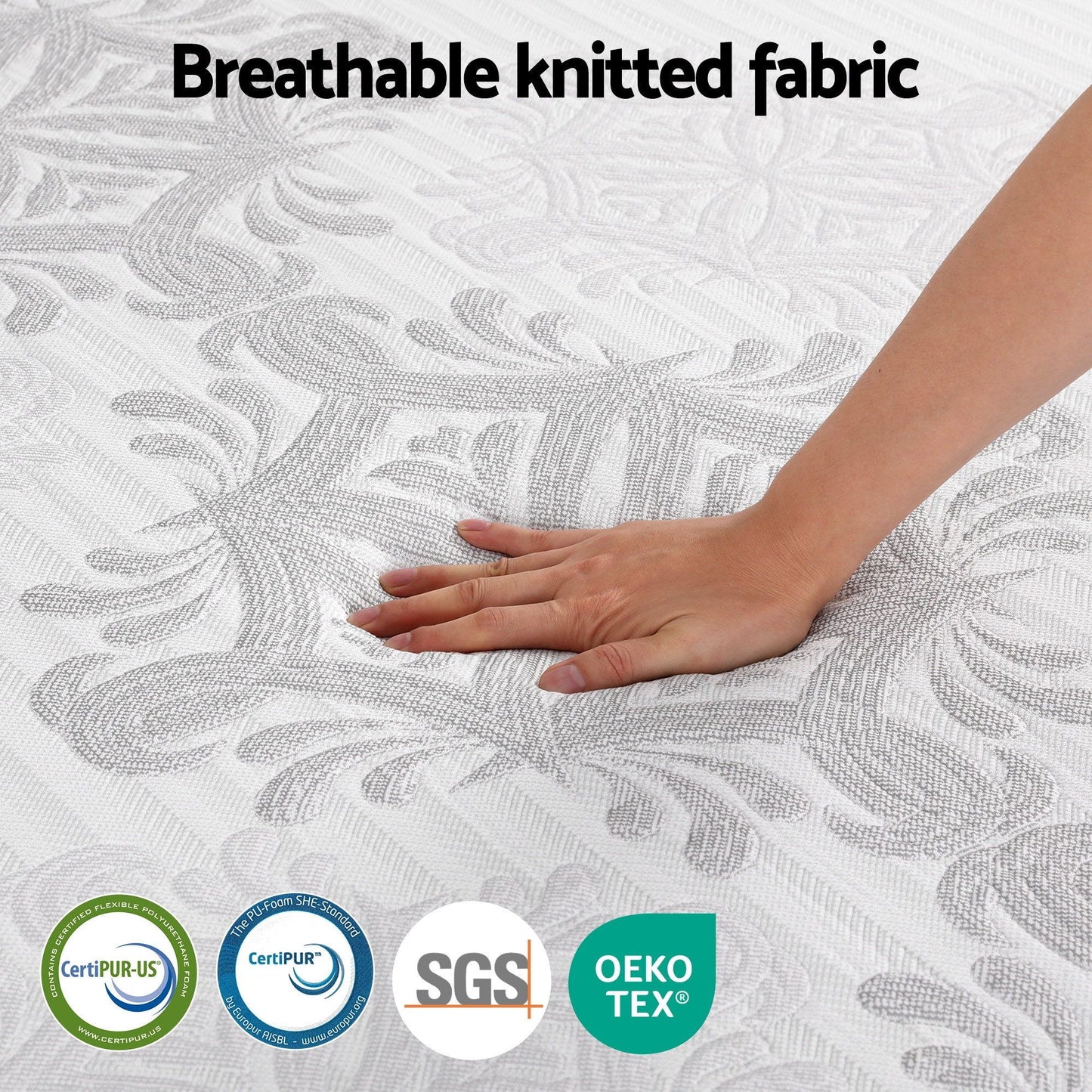 Amias 37cm Mattress 4-in-1 Adjustable Firmness Cooling Gel Memory Foam Dual-Zone Flippable - Double