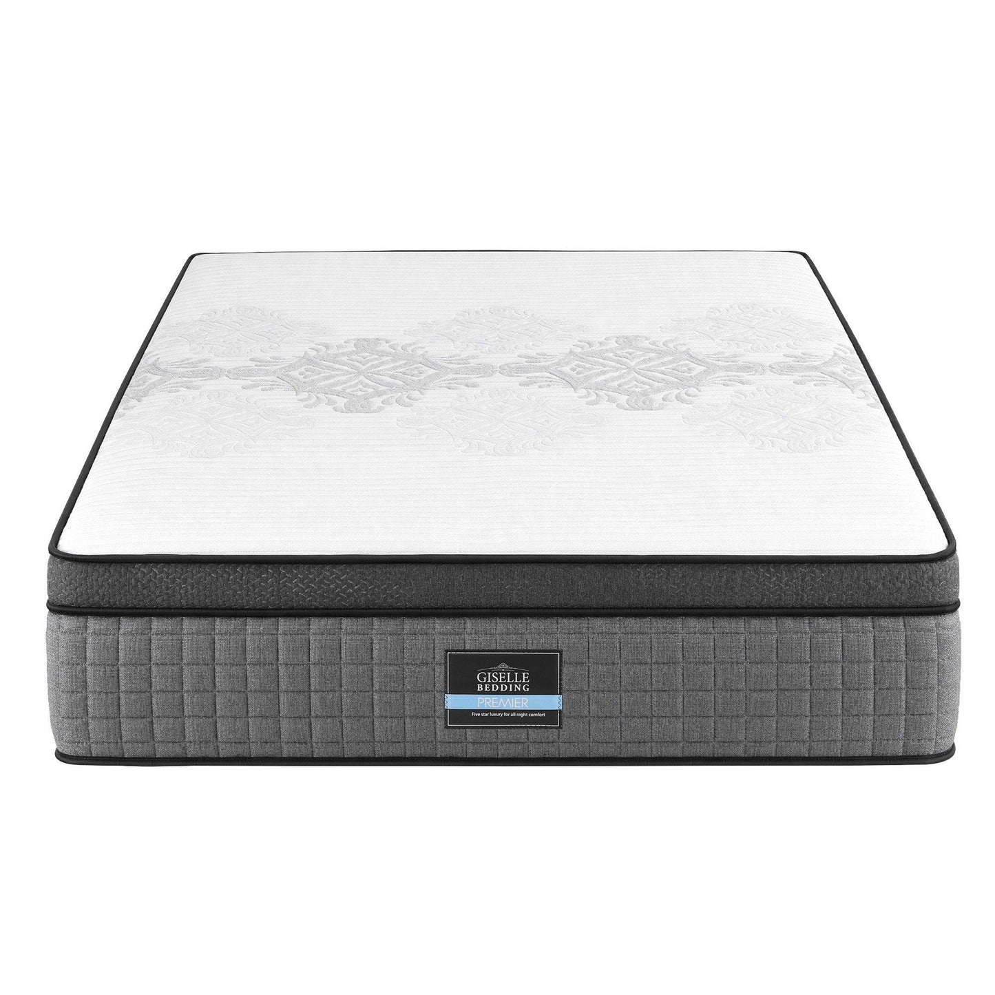 Amias 37cm Mattress 4-in-1 Adjustable Firmness Cooling Gel Memory Foam Dual-Zone Flippable - King
