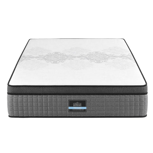 Amias 37cm Mattress 4-in-1 Adjustable Firmness Cooling Gel Memory Foam Dual-Zone Flippable - Queen