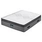 Amias 37cm Mattress 4-in-1 Adjustable Firmness Cooling Gel Memory Foam Dual-Zone Flippable - Queen
