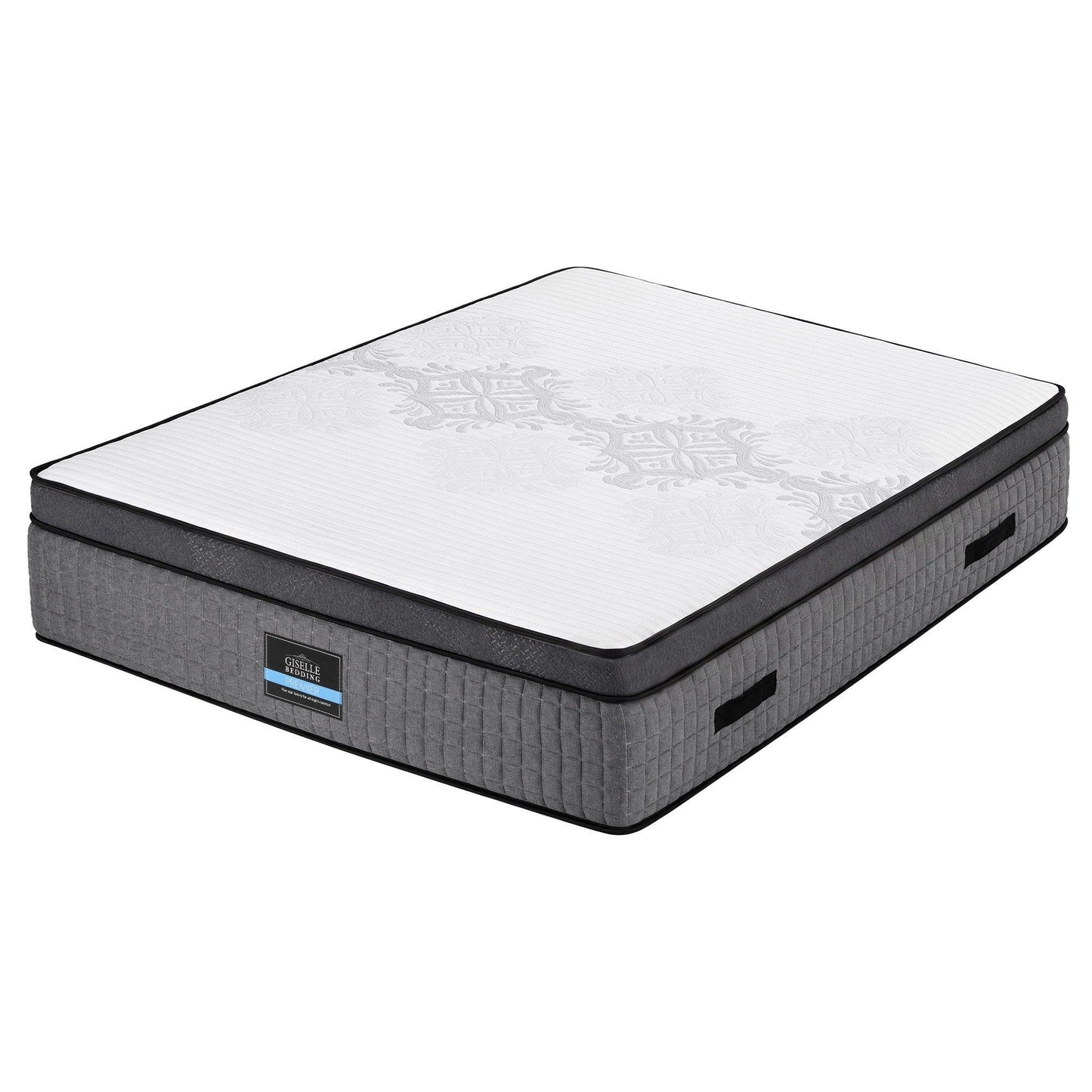 Amias 37cm Mattress 4-in-1 Adjustable Firmness Cooling Gel Memory Foam Dual-Zone Flippable - Queen