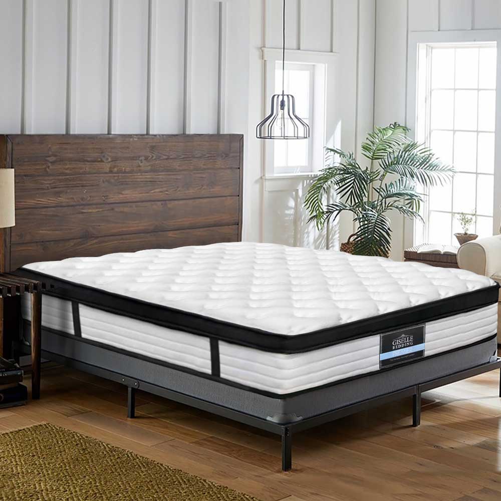 Nephrite Bed & Mattress Package with 31cm - Black Queen
