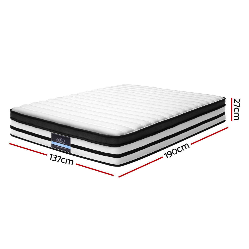 Stilbite Bed & Mattress Package with 27cm Mattress - Black Double
