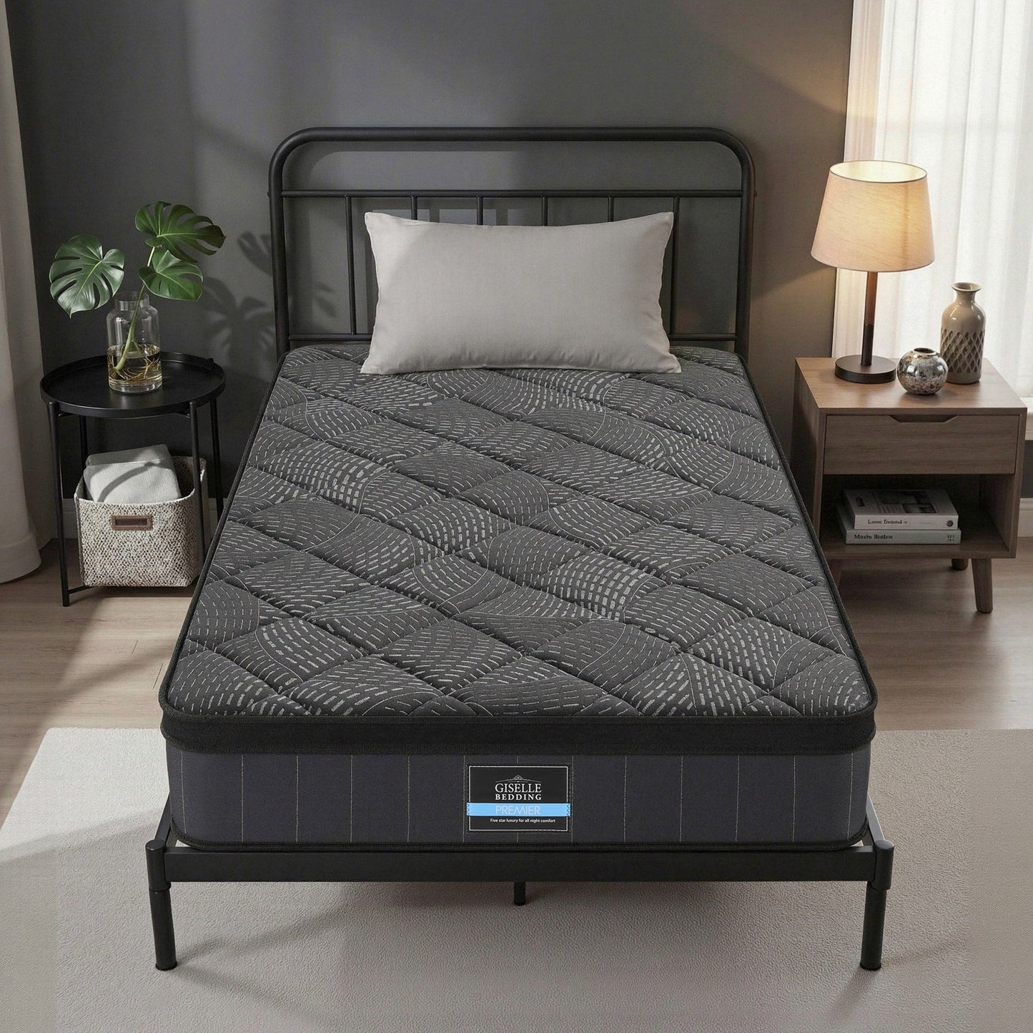 Zarek 25cm Mattress Pocket Spring Latex Euro Top Medium Firm - Single