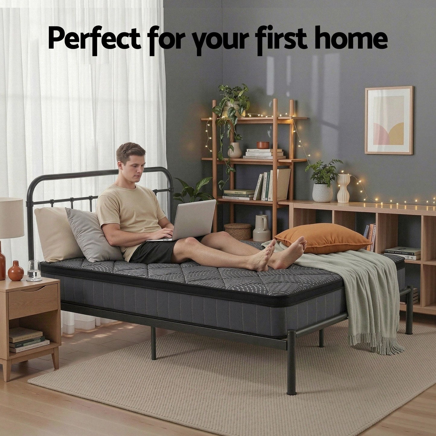 Zarek 25cm Mattress Pocket Spring Latex Euro Top Medium Firm - Single