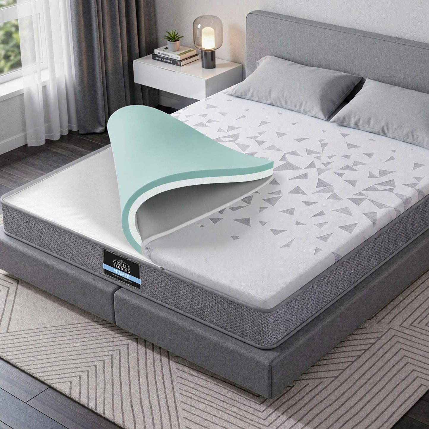Lunara 23cm Mattress Pocket Spring Mattress with Adjustable Firmness Reversible Foam Layer for Medium Firm & Firm Support Motion Isolationroom - Double