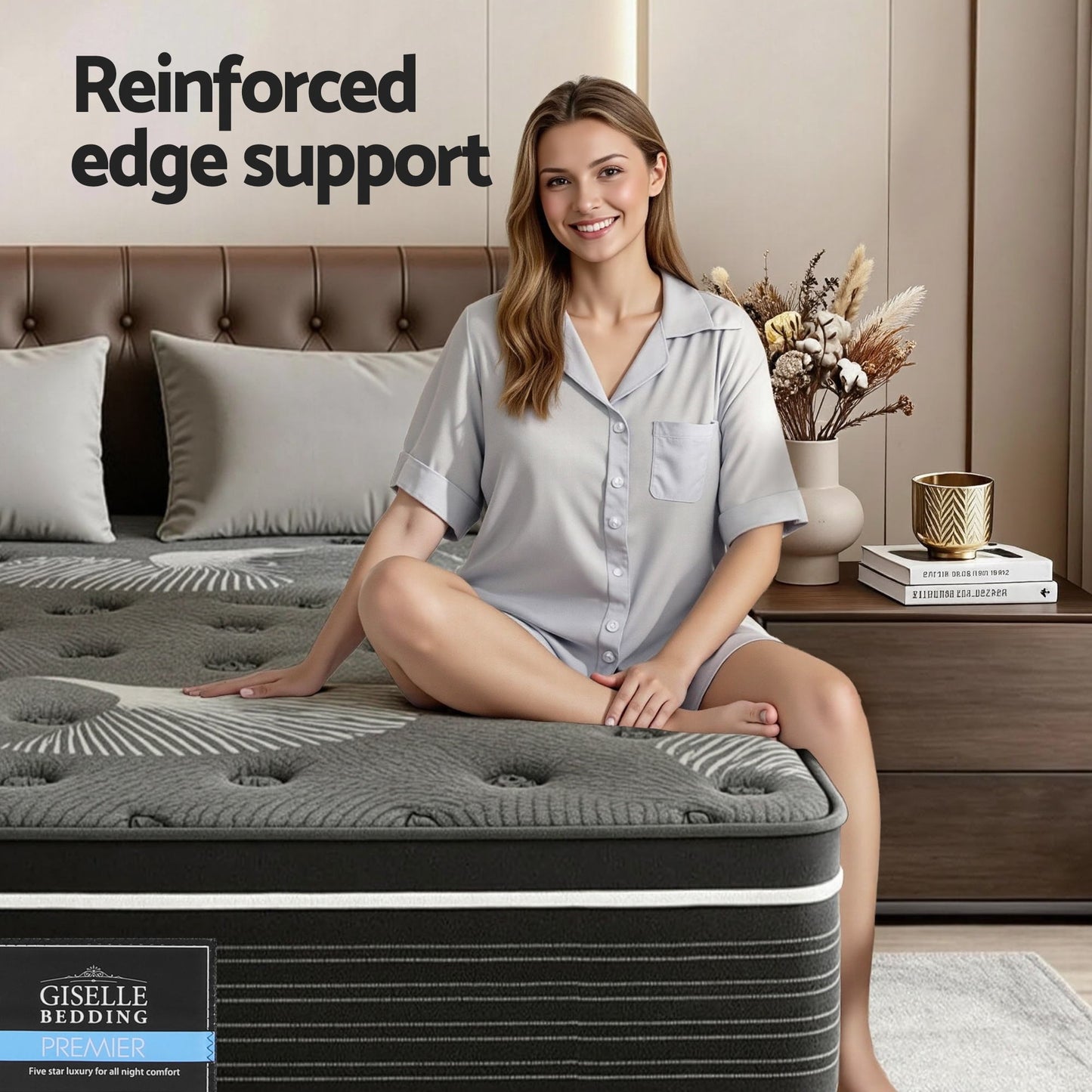 Ophelia 35cm Graphene Cooling Comfort Medium Firm -Queen