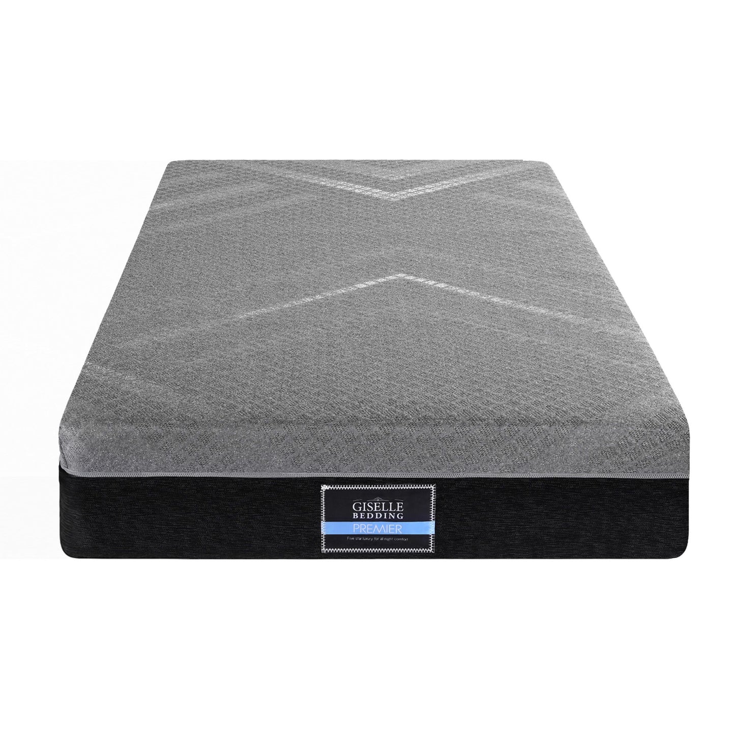 Bodin 26cm Mattress Firm Pocket Spring Dual Edge Support Dark Grey - Single