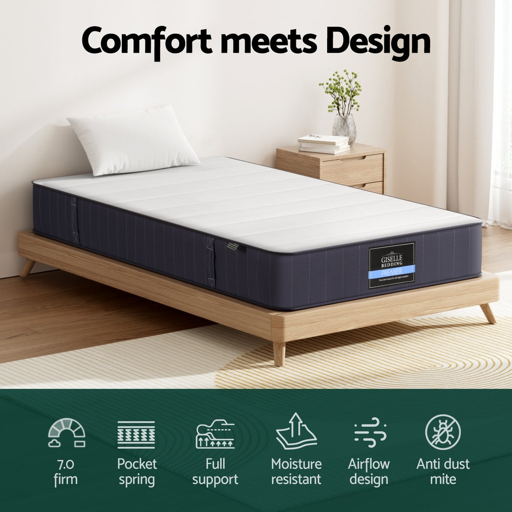 Auren 20cm Mattress Pocket Spring Mattresses - Single