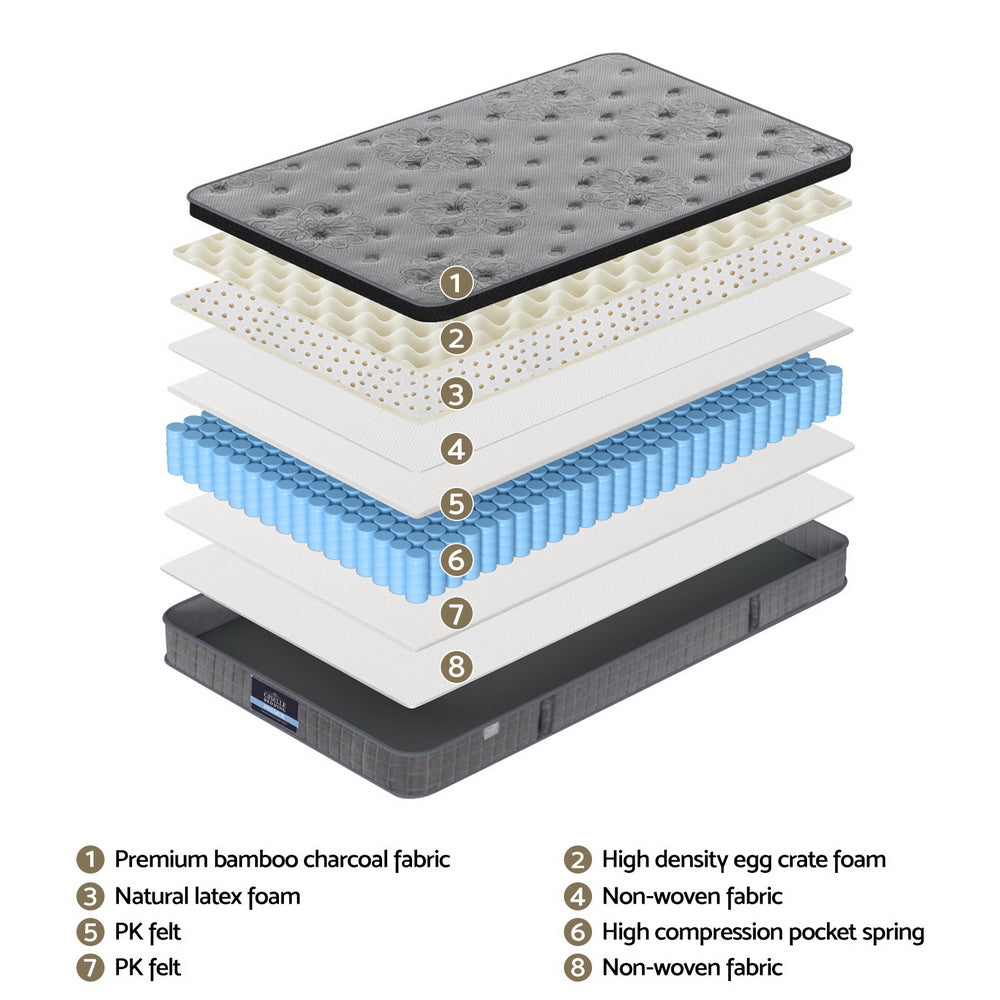 Erin 26cm Latex Foam Mattresses - King Single