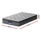 Gray mattress with dimensions labeled on a white background