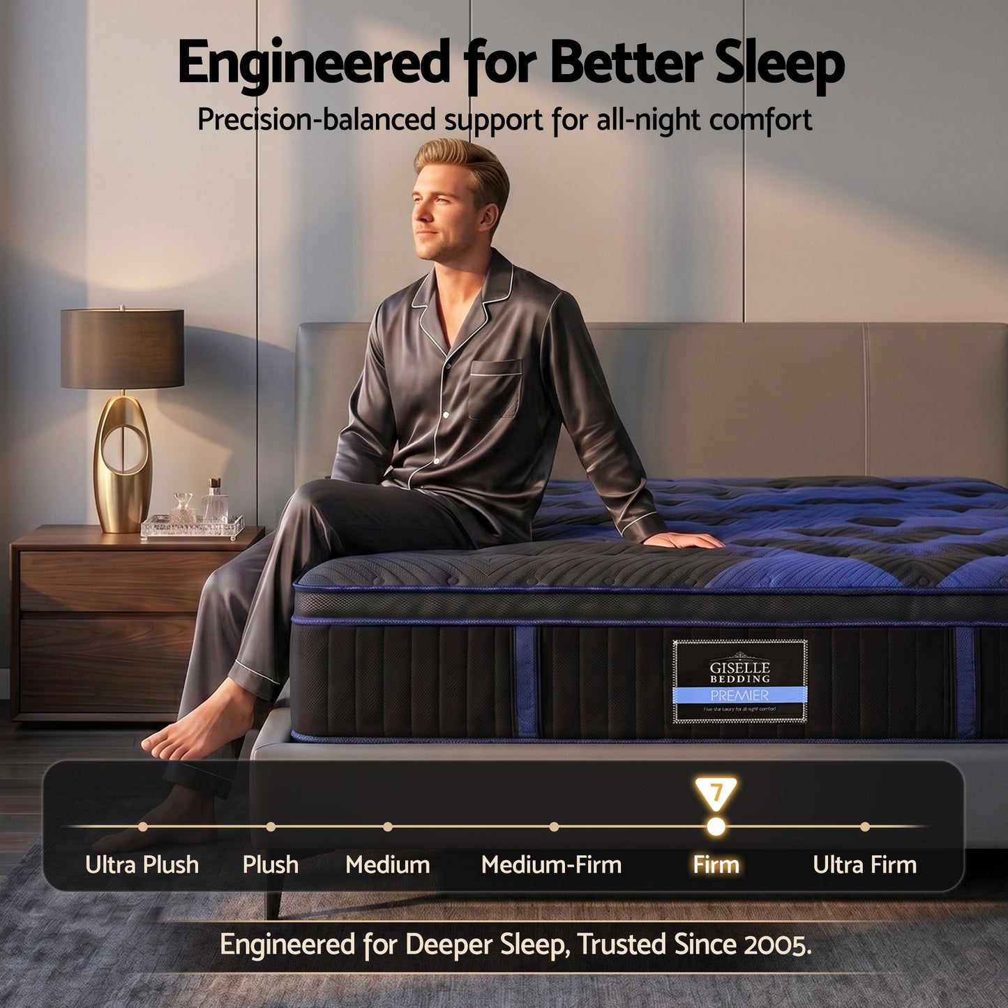 Corliss 34cm Hybrid Mattress with Cooling Gel Memory Foam and Edge Support - Queen