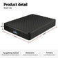 Aven 34cm Mattress Euro Top with 5-Zone Pocket Spring Support Black - Queen