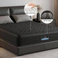 Aven 34cm Mattress Euro Top with 5-Zone Pocket Spring Support Black - Queen